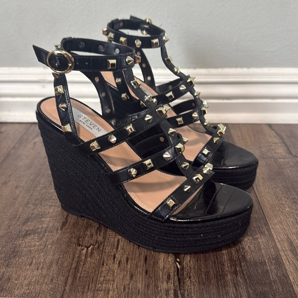 Steven New York Scoutt Platform Wedge Sandals 6.5
